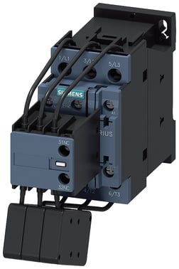 Sirius kondensator kontaktor , AC-6b 25 kVAr, /400V 1 NO + 2 NC, 230VAC 50 Hz 3-polet 3RT2627-1AP05