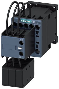 Sirius kondensator kontaktor , AC-6b 12.5 kVAr, /400V 1 NO + 1 NC, 230VAC 50/60 Hz 3-polet 3RT2617-1AP03