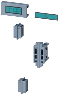 Mounting kit, for mechanical connection 1- and 3-pole 3NP1, for size NH000 surface mounting, 3NP1921-1EC00