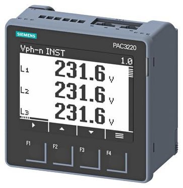SENTRON PAC3120 PAC3120 LCD 96X96 mm Effektovervågningsenhed Kontrolpanelinstrument til elektriske værdiprotokoller 7KM3120-0BA01-1DA0