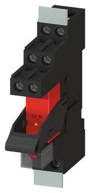 Plug-in relæ komplet enhed 1 W, 230 V AC LED modul rød base med logic isolation skrue terminal LZS:RT3B4T30