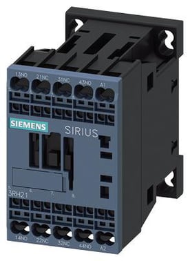 Sirius relæ 2 NO + 2 NC 600 V AC 60 Hz  S00 fjeder 3RH2122-2AT60