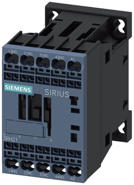 Sirius relæ 2 NO + 2 NC 600 V AC 60 Hz  S00 fjeder 3RH2122-2AT60