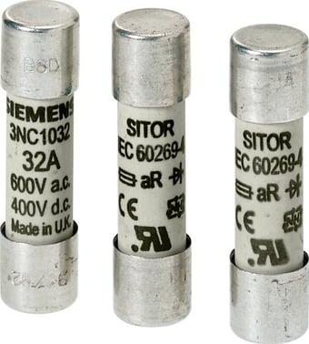 SITOR cylindrisk sikring AR 16 A, 600 V AC/700V DC 3NC1016
