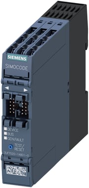 Basic enhed SIMOCODE PRO S; Profibus DP interface 1.5 MBIT/S; 4I/2O frit parametriserbart; US: DC 24V 3UF7020-1AB01-0