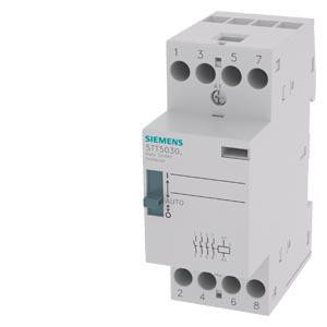 INSTA kontaktor 0/1 automatisk med 4 NO kontakter, kontakt til 230 V, 400 V AC 25 A aktivering 230 V AC 220 V DC 5TT5030-6