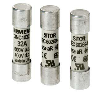 SITOR cylindrisk sikring, 10 x 38 mm, 25 A, gR, Un AC: 690 V, Un DC: 250 V 3NC1025-0MK