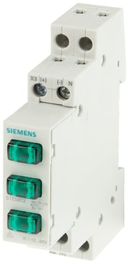 Lysindikator / fasesignalanordning 3 x LED, 12 til 60 V grøn 5TE5812