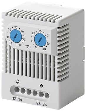 Dobbelttermostat ZR01 NO-kontakt og NO-kontakt 0 til + 60 ° C indstillet separat. 8MR2170-1EA