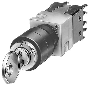 Nøglebetjent kontakt CES, 16 mm, rund plast 3SB2202-4LB01
