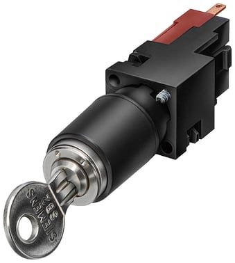 Nøglebetjent kontakt CES, 16 mm, rund plast 3SB2210-4PA01