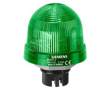 Integreret signallampe, enkelt blitzlys 230 V grøn 8WD5350-0CC