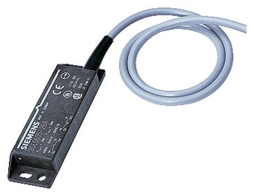 Magnetisk betjent kontakt, kontaktblok rektangulær stor 25x88 mm, med 5 m kabel, kontakter 1 NC / 1 NO. krævet solenoid 3SE6704-2BA eller med incre 3SE6605-2BA05