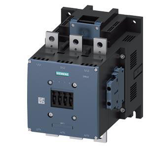 Kontaktor, AC-3, 400 A / 200 kW / 400 V, 3-polet, 500-550 V AC / DC, 2 NO + 2 NC, forbindelsesstang / skrueterminal 3RT1075-6AS36