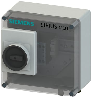SIRIUS MCU motorstarter Kapslingsgrad IP55 plast Kommunikation uden elektromekanisk skift Kortslutningsbeskyttelse 3RK4340-3FR51-0BA0