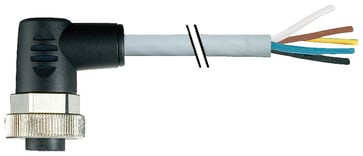 Strømkabel, 10 m, 1x7 / 8 ", vinklet, 1,5 mm2 stikdåse, 24 V, 5-polet 3RK1902-3GC10
