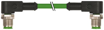 Buskabel til PROFINET samlet i begge ender 4-leder, afskærmet samlet med 2 x M12 D-kodet, vinklet Længde 10 m 3RK1902-2NC10
