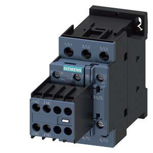 Kontaktor, AC-3, 12 A / 5,5 kW / 400 V, 3-polet, 42 V AC / 50 Hz, 2 NO + 2 NC, skrueterminal 3RT2024-1AD04