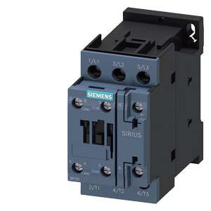 Kontaktor, AC-3, 17 A / 7,5 kW / 400 V, 3-polet, 220 V AC / 60 Hz, 1 NO + 1 NC, skrueterminal 3RT2025-1AN10