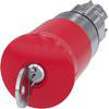 Nødstop svampeknap, 22 mm, rund, metal, højglans, rød, med BKS-lås 3SU1050-1HM20-0AA0