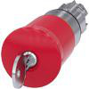 Nødstop svampeknap, 22 mm, rund, metal, højglans, rød, med CES-lås 3SU1050-1HS20-0AA0