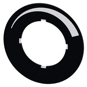 Potentiometeretiket, sort etiket, ikon: Tænd 3SU1900-0BG16-0RU0