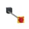 Sidemonteret drejegreb, ComPacT NSXm, rødt greb på gul front, aksellængde 45 til 480 mm, IP54 LV426936T miniature