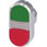 Dobbelt trykknap, oplyst, 22 mm, rund, metal, højglans, grøn, rød 3SU1051-3BB42-0AA0 miniature