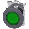 Trykknap, belyst, som indikatorlys, 30 mm, rund, metal, mat, grøn 3SU1061-0JD40-0AA0
