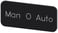 Mærkeplade 12,5 x 27 mm, sort sort, mærkning: Man-O-Auto 3SU1900-0AC16-0DY0 miniature