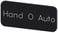 Mærkeplade 12,5 x 27 mm, etiket sort, mærkning: Hånd O Auto 3SU1900-0AC16-0DD0 miniature