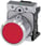 Trykknap, 22 mm, rund, metal, højglans, rød, knap 3SU1250-0EB20-0AA0 miniature