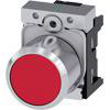 Trykknap, 22 mm, rund, metal, højglans, rød, knap 3SU1250-0EB20-0AA0