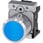 Trykknap, 22 mm, rund, metal, højglans, blå, knap 3SU1250-0EB50-0AA0 miniature