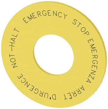 Bagplade til nødstop, gul, uden påskrift udvendig diameter 60 mm 3SU1900-0BN31-0NC0