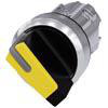 Vippekontakt, der kan lyses, 22 mm, rund, metal, højglans, gul, knap kort 3SU1052-2BF30-0AA0