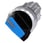 Vippekontakt, der kan lyses, 22 mm, rund, metal, højglans, blå, knap kort 3SU1052-2BF50-0AA0 miniature