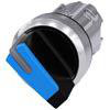 Vippekontakt, der kan lyses, 22 mm, rund, metal, højglans, blå, knap kort 3SU1052-2BF50-0AA0