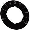 Potentiometeretiket, sort etiket, hvid skrifttype, 0-10 3SU1900-0BG16-0SA0