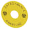 Skive til NØDSTOP, gul, med indskrift (polsk): Zatrzymanie symbol 5638, Awaryjne symbol 5638, udvendig diameter 75 mm, indvendig diameter 22. 3SU1900-0BB31-0ND0 miniature