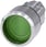Belyst trykknap, 22 mm, rund, metal, skinnende, grøn, Frontring, hævet, øjeblikkelig kontakttype 3SU1051-0CB40-0AA0 miniature