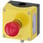 Kapsling til kommandoenheder, 22 mm, rund, kabinetmateriale plast, kabinet øverste del gul, 1 kontrolpunkt, plastik, A = NØDSTOP-champignon 3SU1801-0NF00-4NA2 miniature