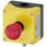 Kapsling til kommandoenheder, 22 mm, rund, kabinetmateriale plast, kabinet topdel gul, 1 kontrolpunkt plast, A = NØDSTOP svamp 3SU1801-0NV00-4SA2 miniature