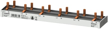 Compact Pin Busbar, 10mm2 connection: 3p/N 6x AFDD 5SM6 + 6x Compact device  1-pole 5ST3675-0