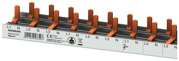 Compact Pin Busbar, 10mm2 connection: 3p/N Compact device 1-pole 5ST3773-0