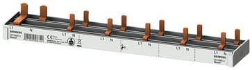 Compact Pin Busbar, 10mm2 connection: 2p (P & N) 1x RCCB 2-pole + 5x AFDD 5SM6+ Compact device 1-pole 5ST3685-0