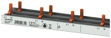Compact Pin Busbar, 10mm2 connection: 1p/N AFDD 5SM6 + Compact device 1-pole + auxiliary switch 0,5-pole 5ST3780-0