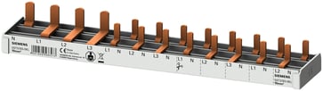 Compact Pin Busbar, 10mm2 connection: 1p/ N (FI N-left) 1x RCCB 2-pole + 10x Compact device 1-pole 5ST3784-0KL