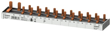Kompakt samleskinne, 10mm2 , 1p/N (FI N-right) 1x RCCB 2-polet + 10x kompakt enhed 1-polet berøringsbeskyttelsed N-right 12 MW 5ST3784-0