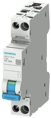 Device circuit breaker 1-pole with auxiliary switch NO contact Characteristic F2 4A 5SY1704-4